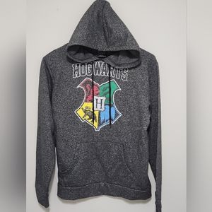 Harry Potter Hogwarts Men's Gray Hoodie Size S